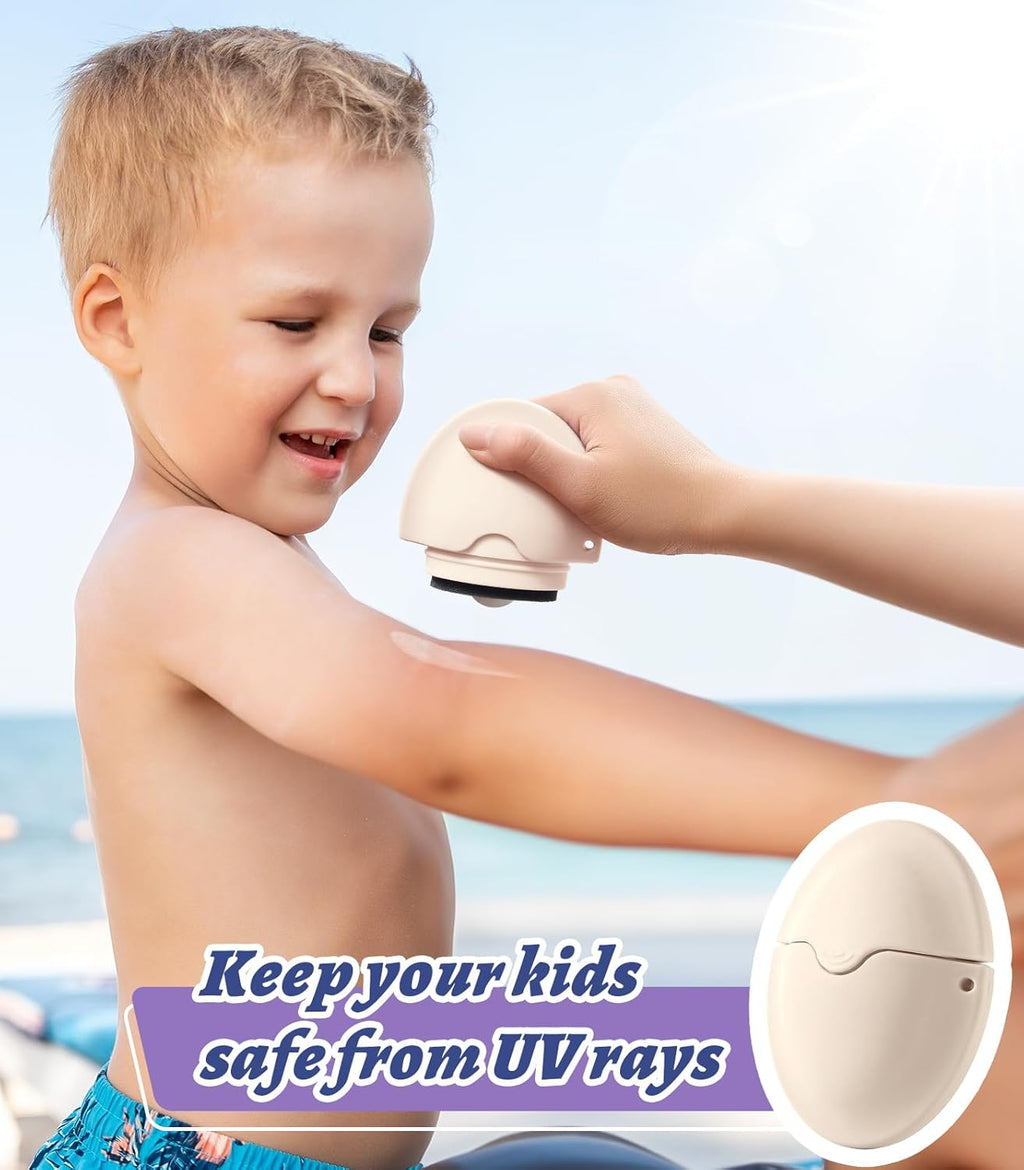 Portable Sunscreen Applicator – Refillable Roll-On Sponge for Sunscreen, Lotion & Moisturizer, BPA-Free Silicone Design